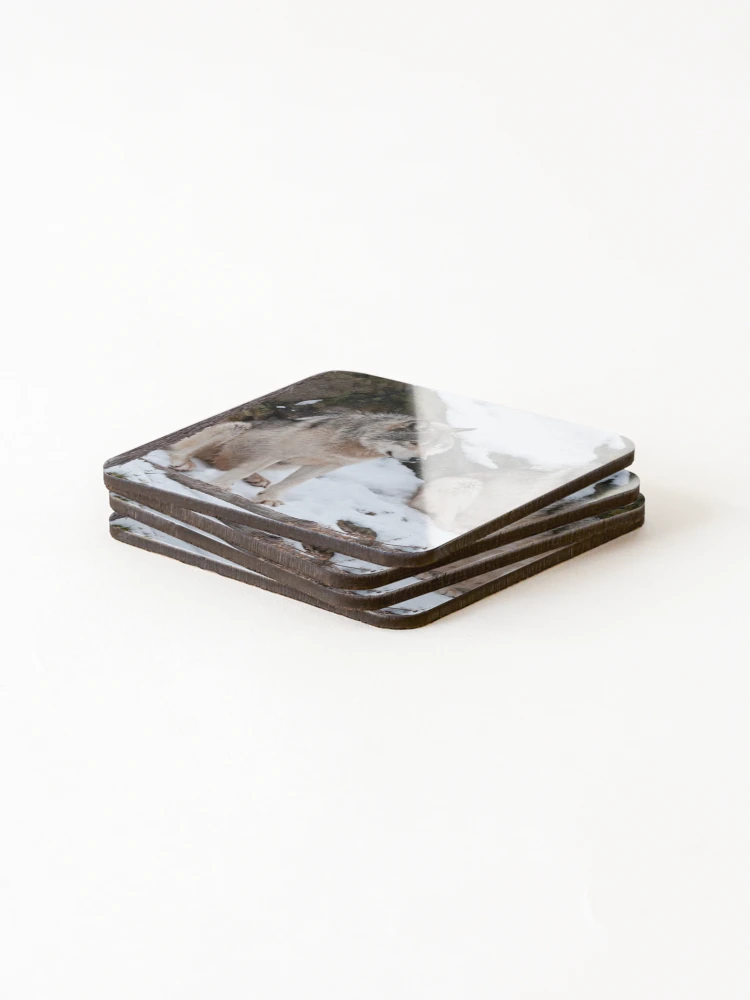 Thumbnail 4 of 5, Coasters (Set of 4), Timber Wolves designed and sold by WolvesOnly.