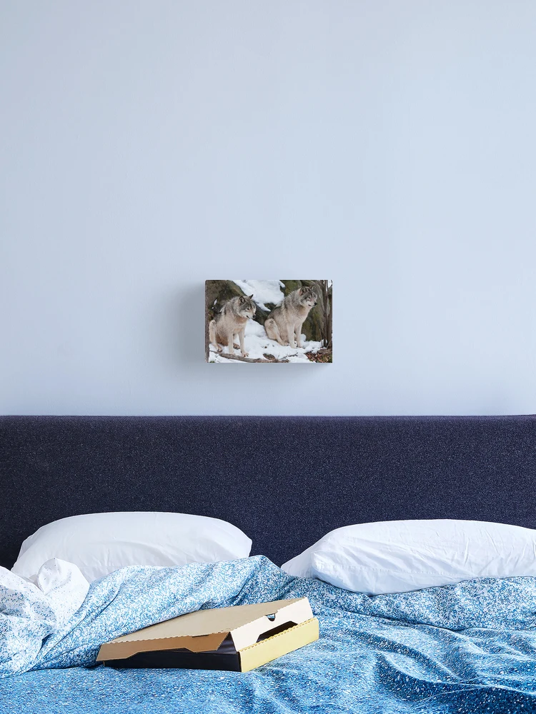 Thumbnail 2 of 3, Canvas Print, Timber Wolves designed and sold by WolvesOnly.