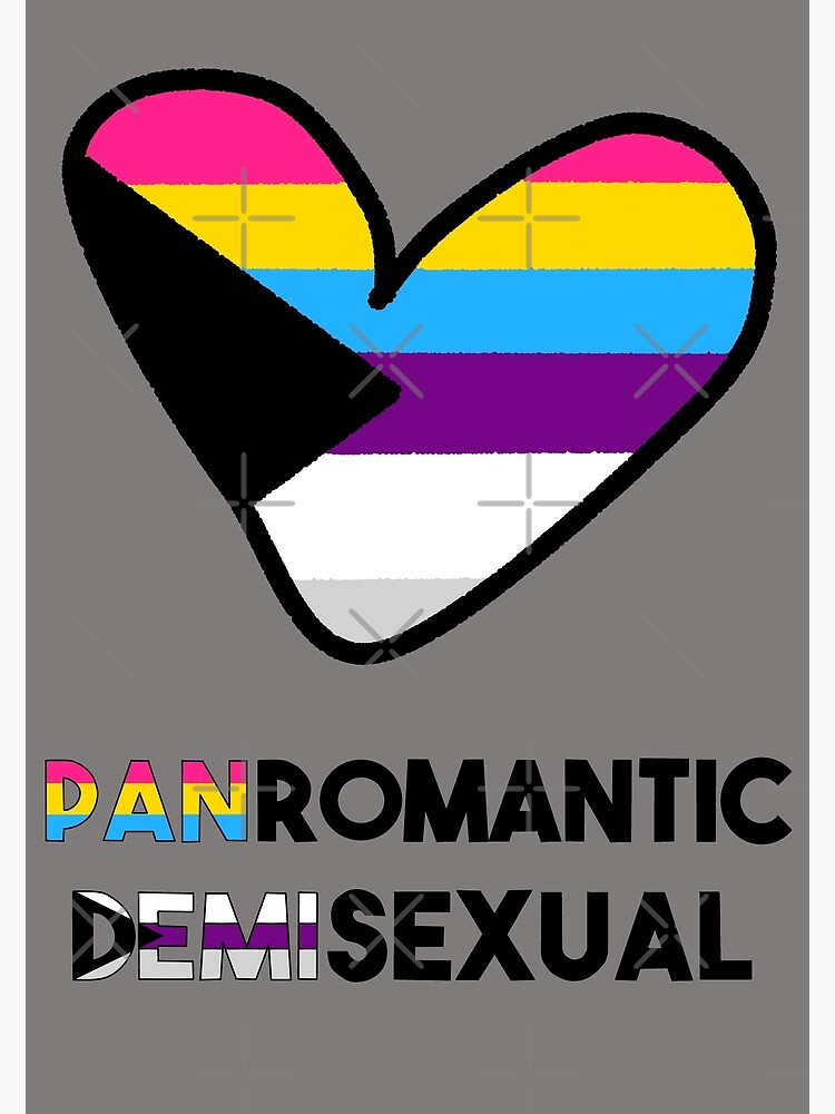 Lgbtq Panromantic Demisexual Heart Love Poster By Vtheartist