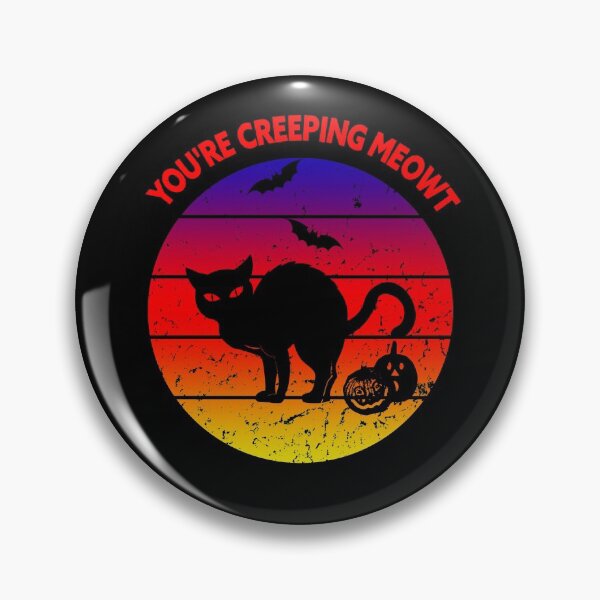 Item preview, Youre Creeping Meowt - Funny Halloween Cat Retro Sunset designed and sold by Forevercreative.