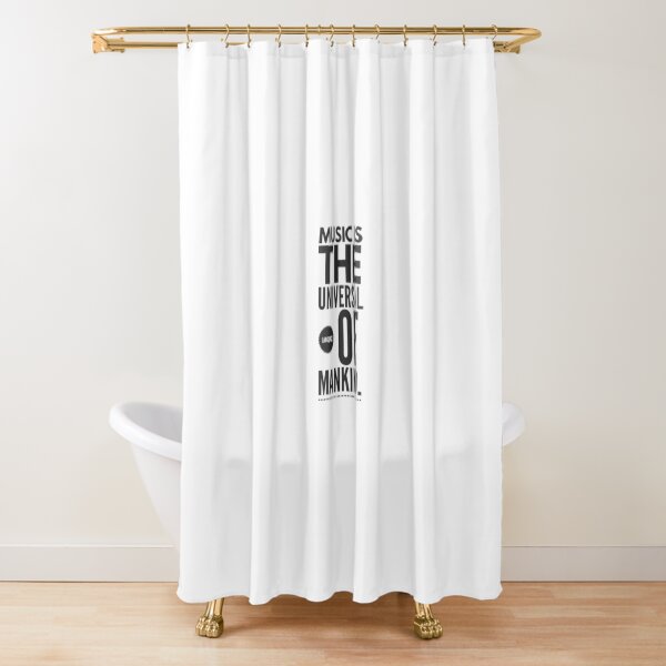 Music Is The Language Quote Shower Curtain