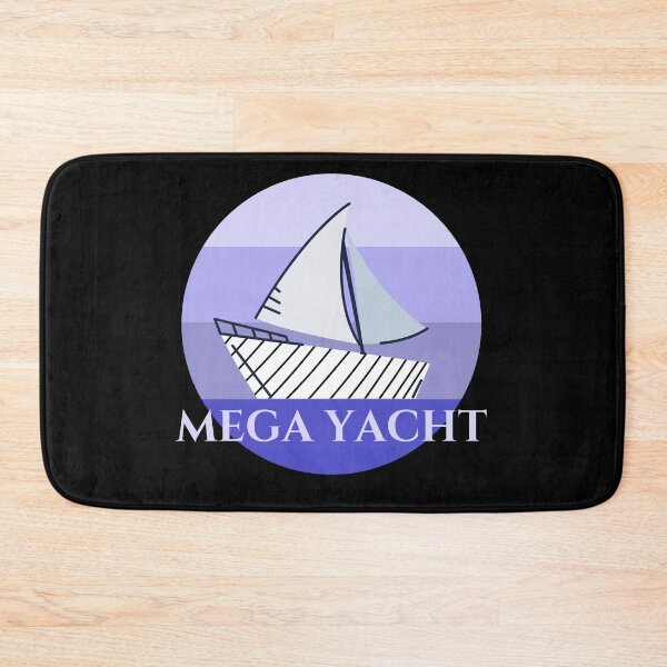 Item preview, Purple Gradient Shadows Mega Yacht White, Blue and Yellow Luxury Luxurious Life Billionaire Gift  designed and sold by conceptDVS.