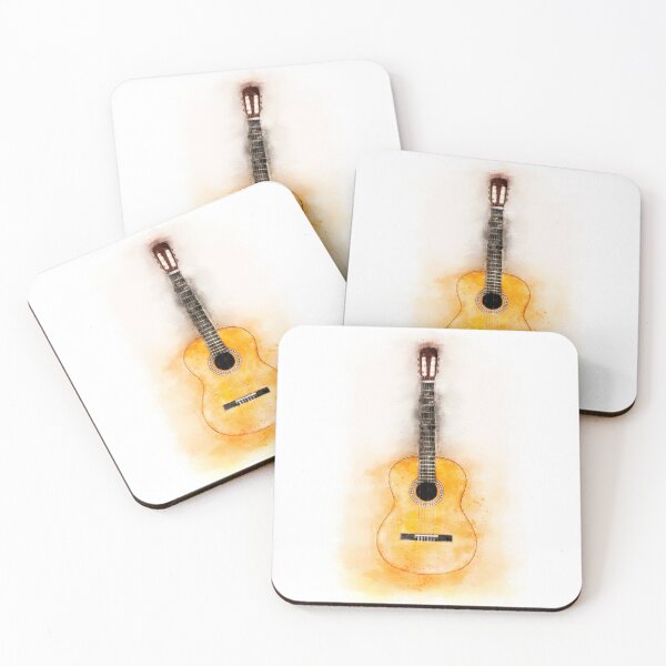Item preview, Guitar face view watercolor designed and sold by Grégory DUBUS.