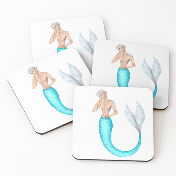 Item preview, moon themed merman  designed and sold by Artsyntry.
