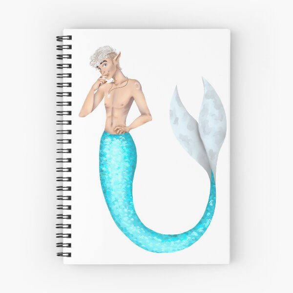 Item preview, moon themed merman  designed and sold by Artsyntry.