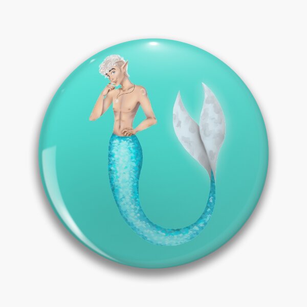 Item preview, moon themed merman  designed and sold by Artsyntry.