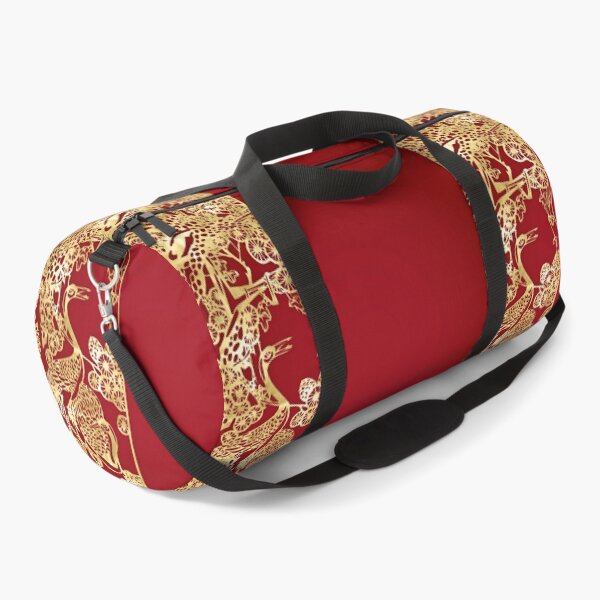 Item preview, Gold Asian Crane Filigree Motif on Red designed and sold by AlteredAtelier.