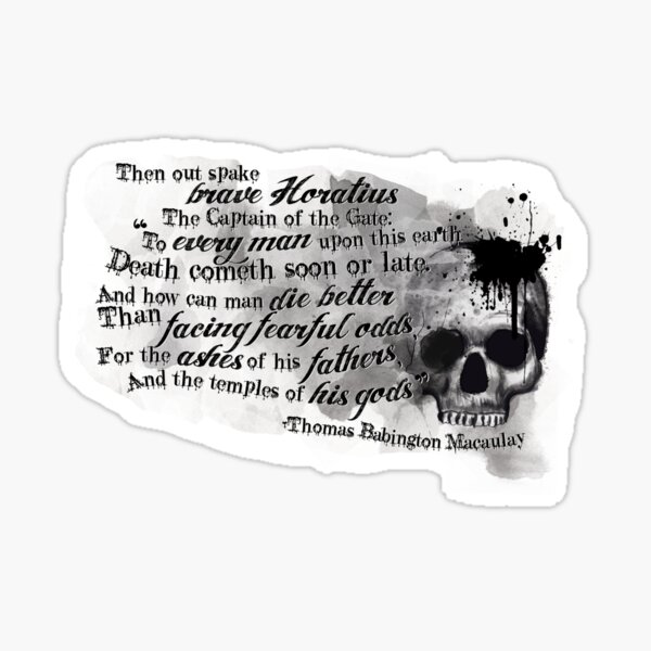 Item preview, Poetry Quote Brave Horatius  designed and sold by Becky Best.