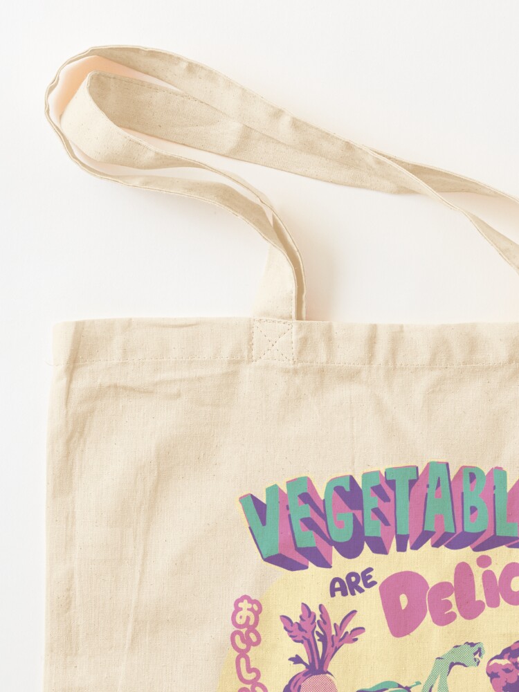Alternate view of Vegetables are Delicious Tote Bag