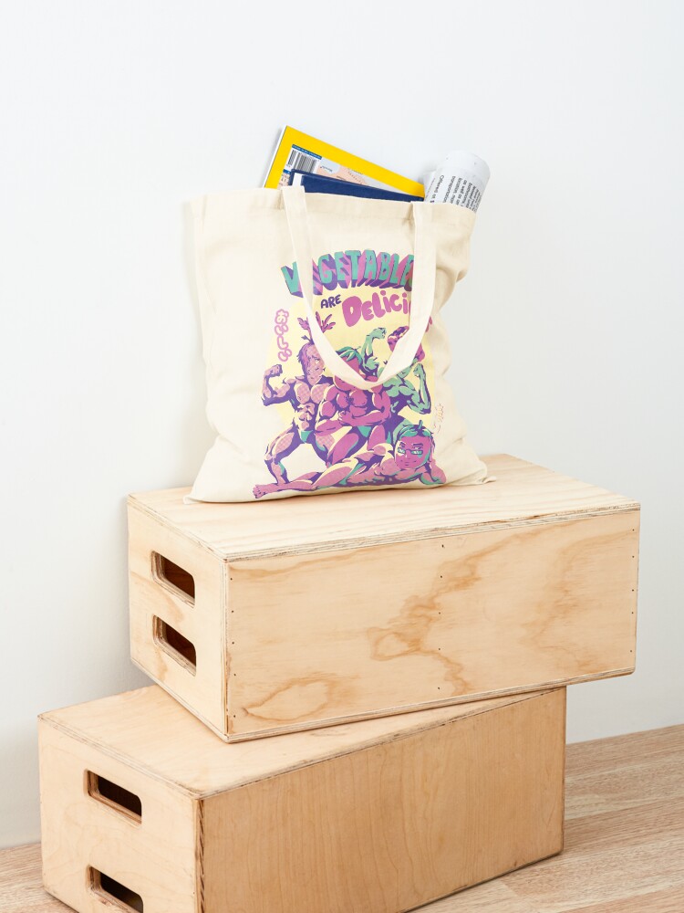 Alternate view of Vegetables are Delicious Tote Bag
