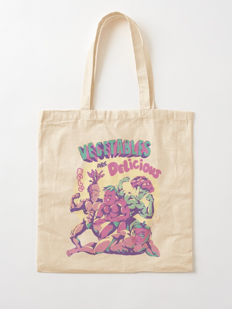 Alternate view of Vegetables are Delicious Tote Bag