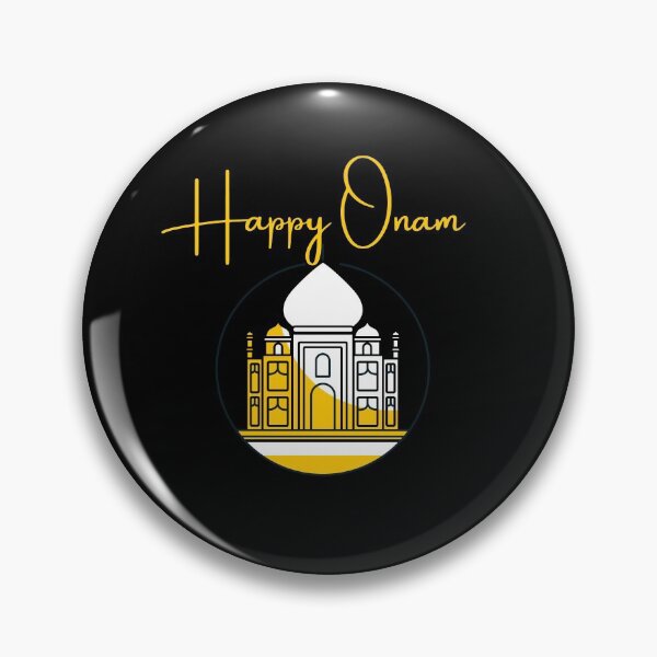 Item preview, Happy Onam Indian Festival Yellow Taj Mahal Souvenir Gift idea for India Lovers designed and sold by conceptDVS.