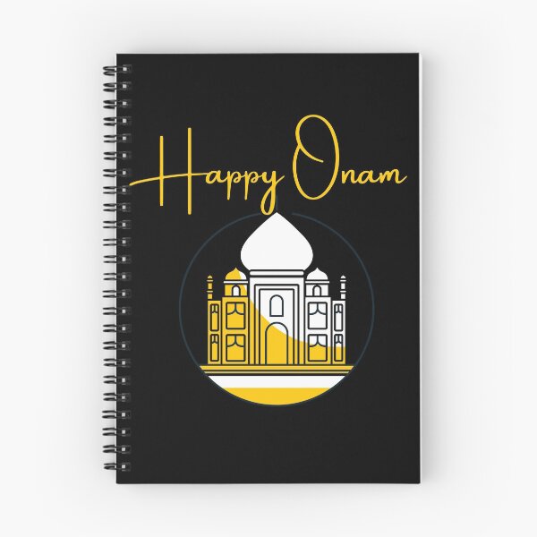 Item preview, Happy Onam Indian Festival Yellow Taj Mahal Souvenir Gift idea for India Lovers designed and sold by conceptDVS.