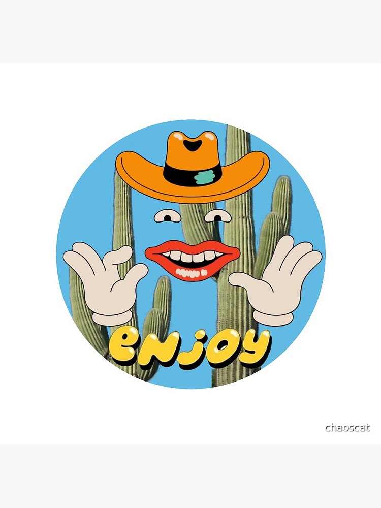 "Enjoy! small car big wheels logo" Pin for Sale by chaoscat Redbubble