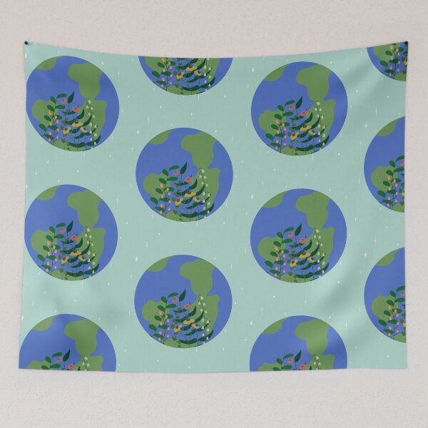 Item preview, Earth with flowers  designed and sold by Clembr.