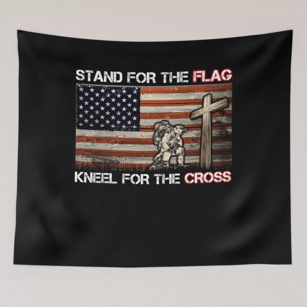 Item preview, I Stand For The Flag And Kneel For The Cross designed and sold by TimoJohnson78.