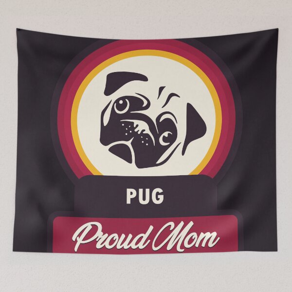 Item preview, Proud Mom of a Pug funny dog quotes designed and sold by cutefashion.