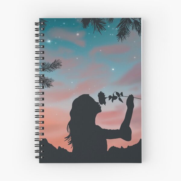 Item preview, Dreamy evening sky scene with female silhouette designed and sold by ToriaScarlett.