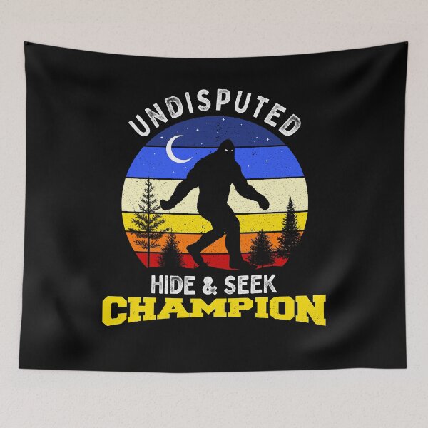Item preview, Undisputed Hide & Seek Champion Bigfoot Funny Shirt designed and sold by strangeology.