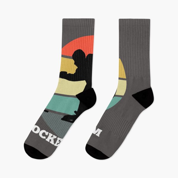 Item preview, Hockey Mom colorful hockey player shooting puck designed and sold by Joanna Durkin.