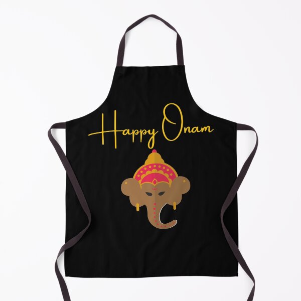 Item preview, Happy Onam Indian Festival Yellow Ganesh and Brown Elephant Souvenir Gift idea for India Lovers designed and sold by conceptDVS.