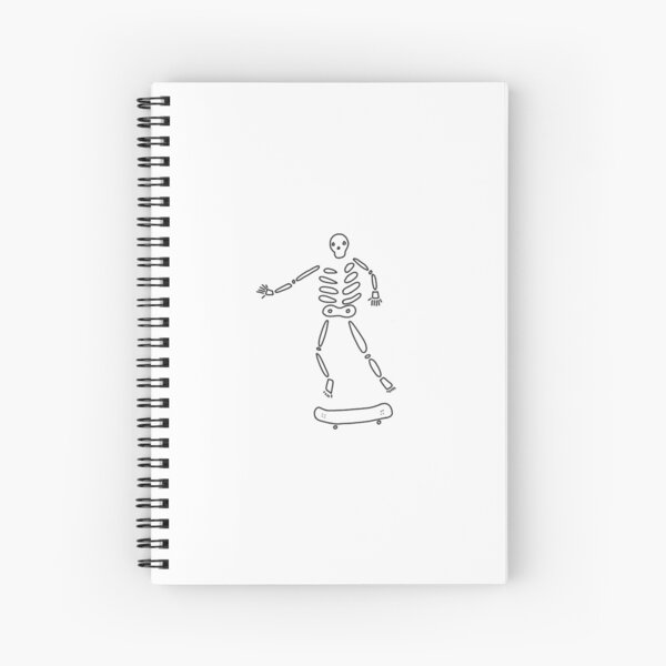 skater skeleton Spiral Notebook