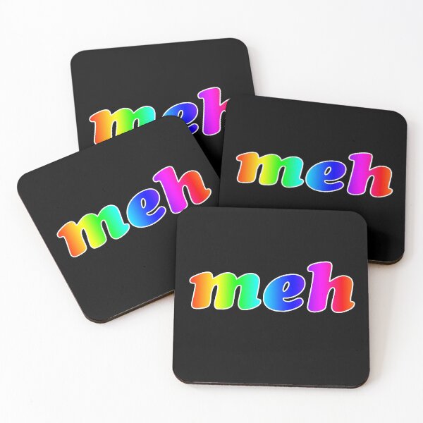 Item preview, 'Meh' Phrase in Rainbow Gradient designed and sold by Bumblefuzzies.