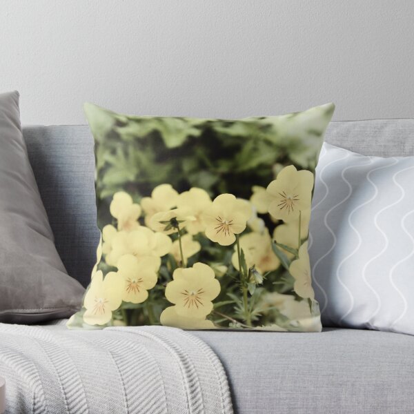 Viola- little rays of sunshine! Throw Pillow