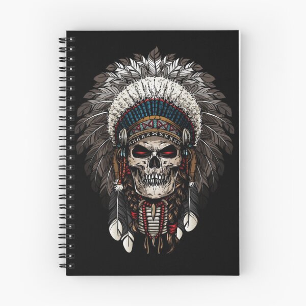Item preview, Indian Warrior Skull designed and sold by DopeTops.