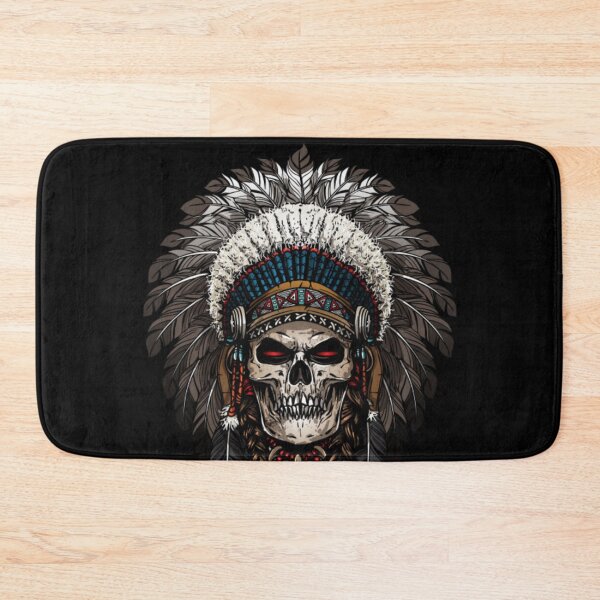 Item preview, Indian Warrior Skull designed and sold by DopeTops.