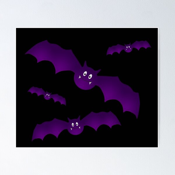 Item preview, Purple Bats in Flight designed and sold by 2020getinspired.