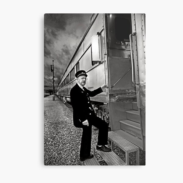The Train Conductor Metal Print