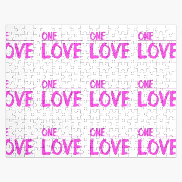 ONE LOVE pink Jigsaw Puzzle