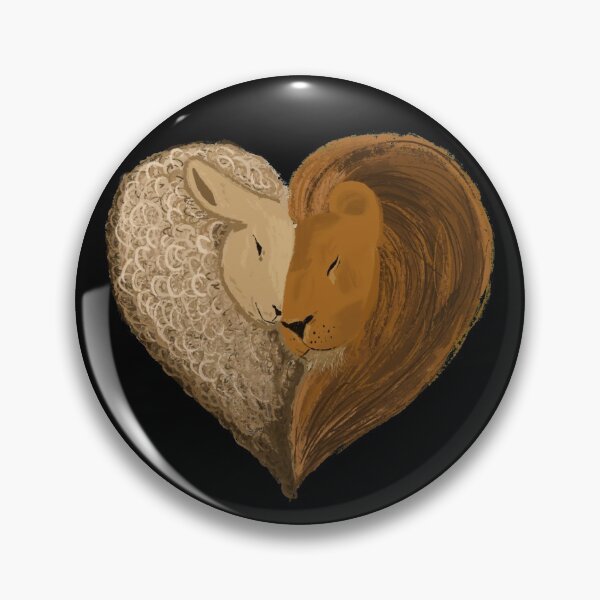 Item preview, Lion and Lamb Love Heart Design designed and sold by ravenmandyshop.