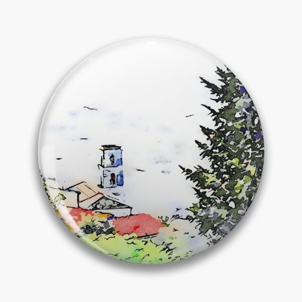 Item preview, Laureana Cilento: church between trees designed and sold by Giuseppe Cocco.