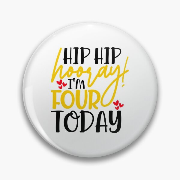 Item preview, Hip hip hooray I’m Four today designed and sold by purpleblobart.