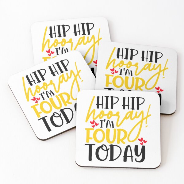 Item preview, Hip hip hooray I’m Four today designed and sold by purpleblobart.