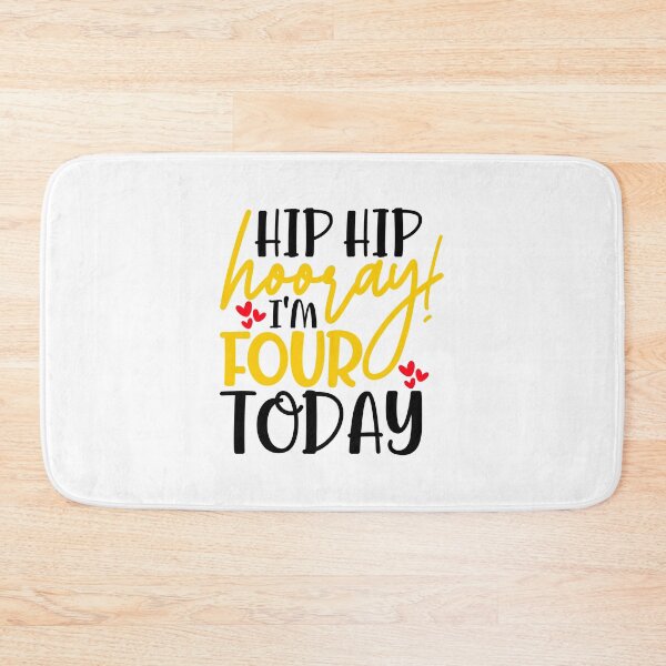 Item preview, Hip hip hooray I’m Four today designed and sold by purpleblobart.