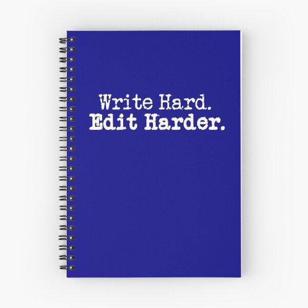 Item preview, Write Hard. Edit Harder. White on Navy designed and sold by TeaRoseWriter.