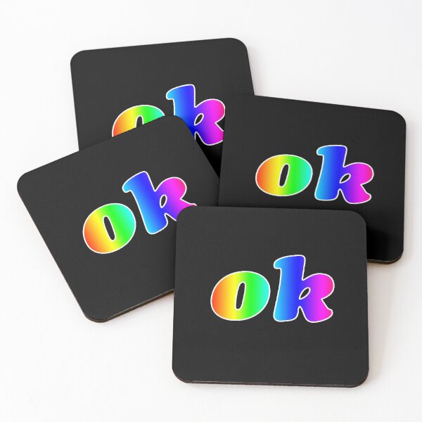Item preview, 'Ok' Phrase in Rainbow Gradient designed and sold by Bumblefuzzies.