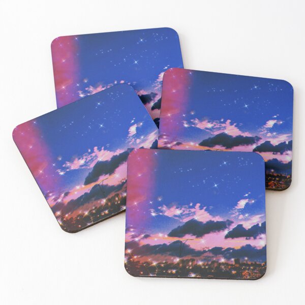 Item preview, Aesthetic glitter city landscape designed and sold by WanderAesthetic.