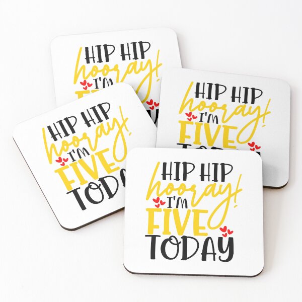 Item preview, Hip hip hooray I’m Five today designed and sold by purpleblobart.