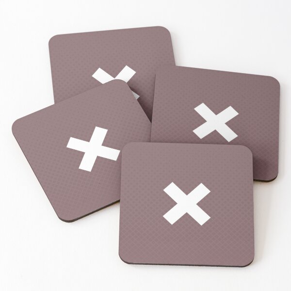Item preview, White X Cross Halftone Rose Taupe designed and sold by KimVanG.