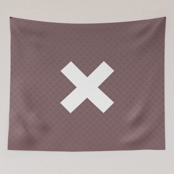 Item preview, White X Cross Halftone Rose Taupe designed and sold by KimVanG.