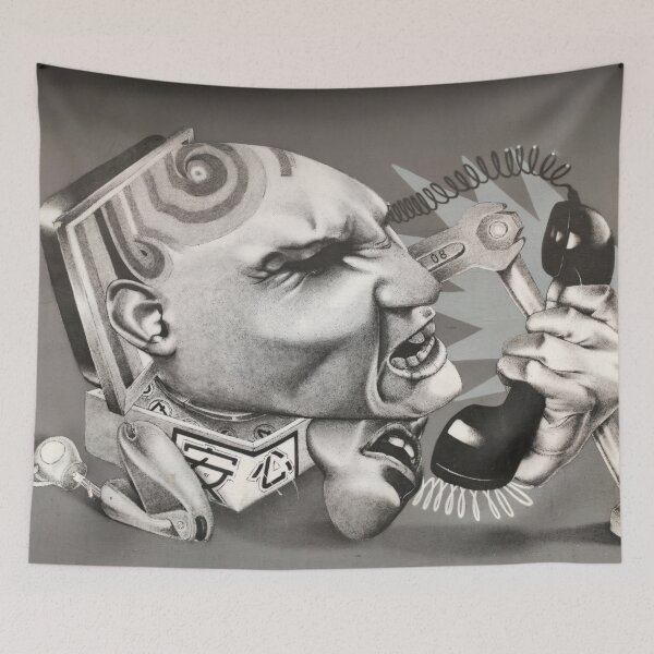 Item preview, Angry Guy On Phone Graffiti designed and sold by Mythos57.