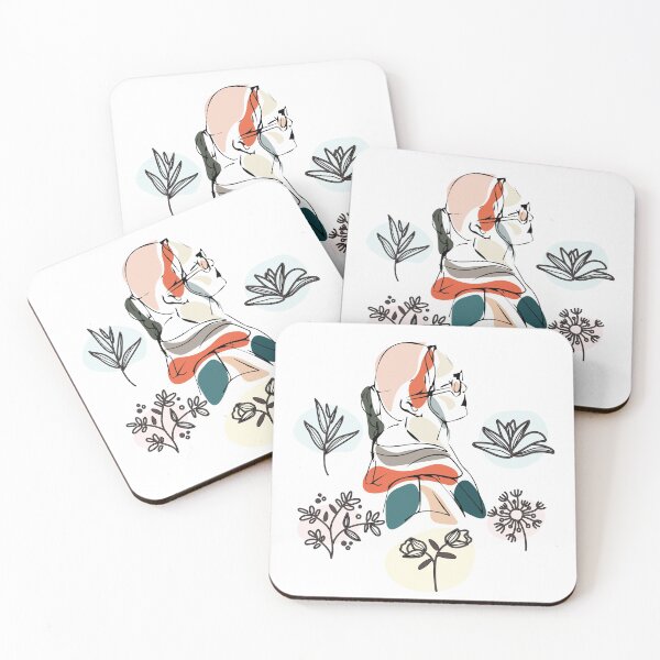 Item preview, Minimalist Aesthetic Line Art Woman Artsy Abstract designed and sold by J-mina.