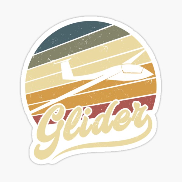 Gleiten Segelflieger Vintage Segelflugzeug Sticker