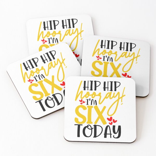 Item preview, Hip hip hooray I’m Six today designed and sold by purpleblobart.