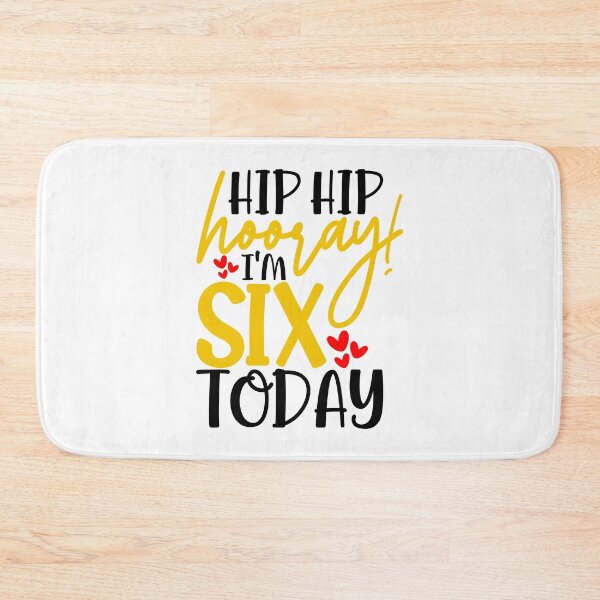 Item preview, Hip hip hooray I’m Six today designed and sold by purpleblobart.