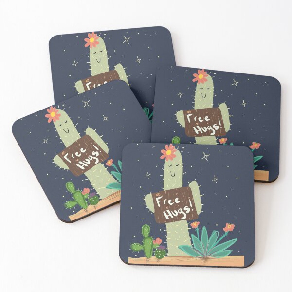 Item preview, Cactus Hugs Desert Floral Agave Green Blue Pink designed and sold by WithLoveL.